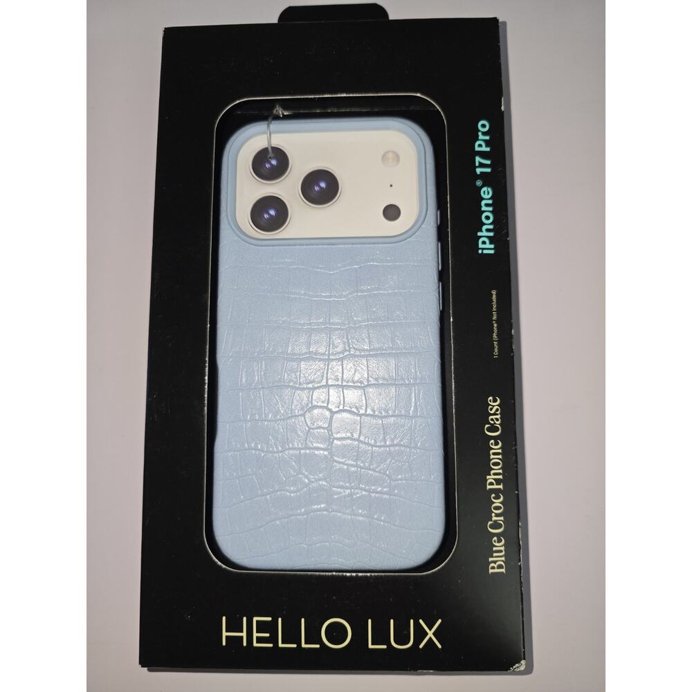 Hello Lux Blue Croc Phone Case for Apple iPhone 17 Pro S16